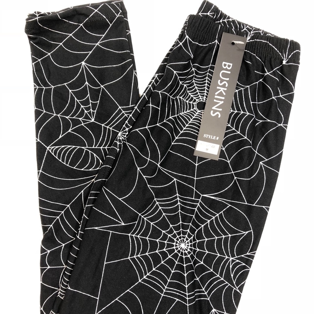 Halloween Kids Leggings Spider Kids M 8-12 Cobweb